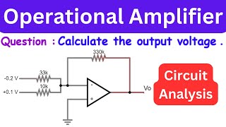 How to find output voltage of Summing Amplifier   Summing OpAmp  Operational Amplifier [upl. by Georgianne]