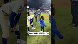 Mookie Betts shares his Game 2 victory with his loved ones ❤️ WorldSeries [upl. by Lerred]