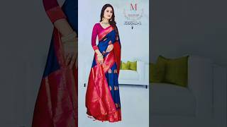 Silk Saree Design 😱 Trending Saree 🛍️ Mahalaxmi Saree Mangalore saree [upl. by Dlaregztif]