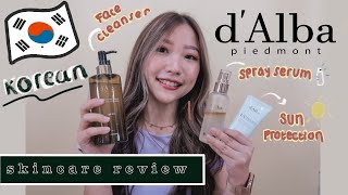 Review SKINCARE MEWAH HITS Korea 🇰🇷  dAlba Skincare Review  serum ✨ sunscreen 🔆 face cleanser 🌱 [upl. by Fawn]