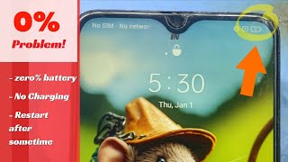 realme 5 pro charging problem zero percentage battery shows amp restart solution [upl. by Tima]