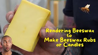 Rendering beeswax to make beeswax rubs or candles  Step by step guide [upl. by Lasiaf]