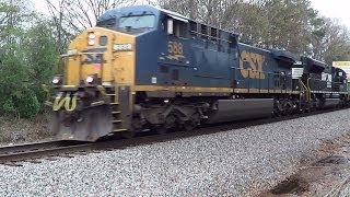 NS Train 230 with CSXT Locomotive 12 23 2013 [upl. by Ecinahc]