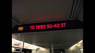 Various R160 N To Times Sq42 St Announcements [upl. by Caryn]