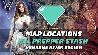 ALL PREPPER STASH MAP LOCATIONS HERBANE RIVER REGION  FAR CRY 5 [upl. by Collayer]