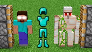 x100 iron golems and HEROBRINE and x200 diamond armors combined in minecraft [upl. by Kit]