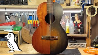 Old Parlor Guitar Refinish And Repair [upl. by Son]