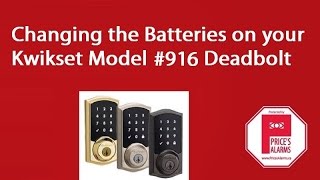 Changing the batteries on the Kwikset 916 Deadbolt [upl. by Jahdal]