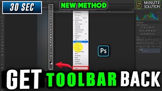 How to get toolbar back in photoshop 2024  Restore Toolbar [upl. by Rennat]