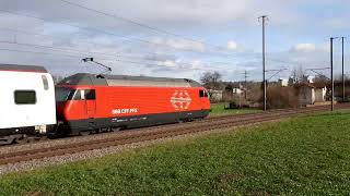 SBB Re 460  IC2020 in Bassersdorf [upl. by Costa281]