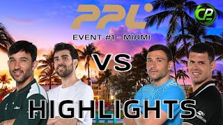 MOYANO amp CAMPAGNOLO VS SANYO amp ZAPATA  GRUPOS  PRO PADEL LEAGUE EVENT 1 MIAMI  HIGHLIGHTS [upl. by Nimad925]