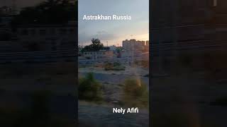 Sunset view from my train in Astrakhan Russia [upl. by Elylrac]