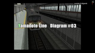 PC Densha de GO Final  Yamanote Line Diagram 3 OsakiShinagawa [upl. by Ardnossak958]