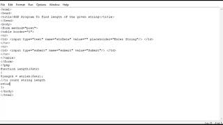 PHP Program To find length of the given string [upl. by Daas]