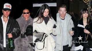 Kendall Jenner Has Dinner With Justin Bieber Hailey Bieber Nina Dobrev amp Shaun White In Aspen [upl. by Olinad]