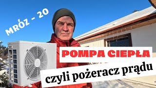 Pompa ciepła przy minus 20 czy dała radę i ile zużyła prądu [upl. by Orvah]