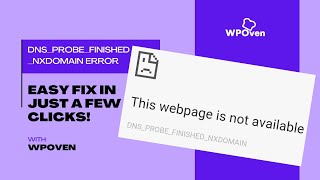 How to Fix DNSPROBEFINISHEDNXDOMAIN Error  Quick and Easy Solution [upl. by Darnell864]