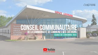 Conseil communautaire du 5 novembre 2024 [upl. by Ymrej]