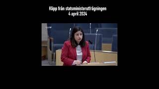 Statsministerutfrågningen 4 april 2024 angående utredningen i sjukförsäkringen  116omdagen [upl. by Nellac]