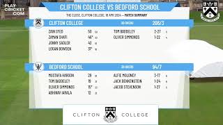 ECB Friendly  Clifton College v Bedford School [upl. by Notnel944]