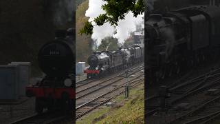 Double Header with 32424 and 73082 at Giants of Steam Bluebell Railway steamtrain steamlocomotive [upl. by Anahcra]