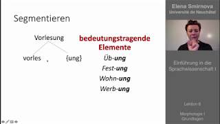 Einführung in die Sprachwissenschaft Thema 8  Morphologie [upl. by Waylin]