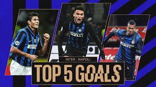 IL TACCO DI ZAMORANO IL MANCINO DI CRUZ ✨🖤💙  INTER HISTORY  TOP 5 GOALS vs NAPOLI ⚽ [upl. by Russia]