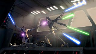 Grievous vs ObiWan Kenobi Rematch 4K HDR  Star Wars The Clone Wars [upl. by Gaddi891]