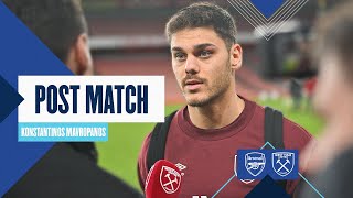 quotIt Was Amazingquot  Konstantinos Mavropanos Post Match Reaction  Arsenal 02 West Ham [upl. by Ahen]