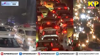 Terrible traffic jam in DelhiNCR before Diwali vehicles seen crawling [upl. by Adiuqram]