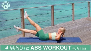 4 MINUTE  Abs Workout w Anna growingannanas [upl. by Loralie657]