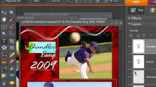 Baseball Cutouts sports template Elements Tutorial [upl. by Xeno]