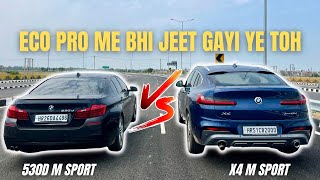 BMW 530D VS BMW X4  DRAG RACE🔥 [upl. by Dewar]