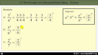 Potenzgesetze  Rechnen mit Potenzen für Anfänger [upl. by Nhguavahs597]