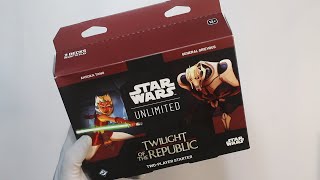 Star Wars Unlimited Twilight of the Republic STARTER DECK UNBOXING [upl. by Kos]