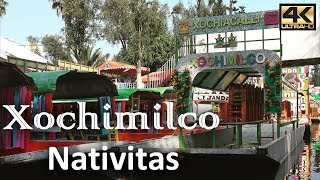 TRAJINERAS DE XOCHIMILCO EMBARCADERO DE NATIVITAS Datos del viaje 4K [upl. by Yenatirb651]