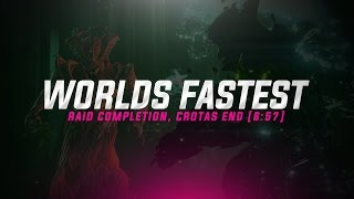 Destiny  Fastest Raid Completion  Crotas End Speedrun 657 [upl. by Colene]