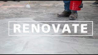 Resurface Stamped Concrete with RENOVATE Pumpsprayer application [upl. by Aicemak]