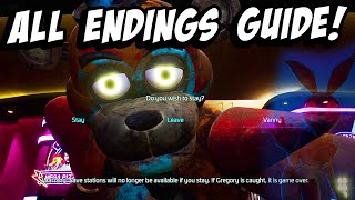 How to Get All Endings in FNAF Security Breach  FNAF Gameplay Walkthrough [upl. by Urbannai]