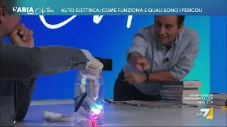 Auto elettriche il fisico Valerio Rossi Albertini mostra il funzionamento e i pericoli in caso [upl. by Yrallam101]