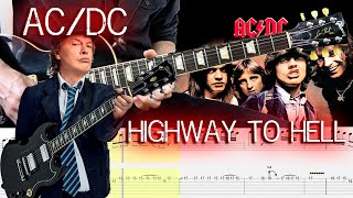 ACDC  Highway to hell Guitar Lesson With TAB amp Score [upl. by Locke]