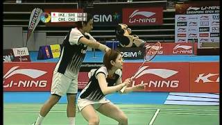 F  XD  Chen HLCheng WH vs SIkedaRShiota  2012 LiNing Singapore Open [upl. by Panchito]