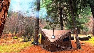 Hammock Hot Tent Camping [upl. by Goodhen398]