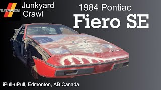 1984 Pontiac Fiero Junkyard Tour Left this one where it waspretty well picked [upl. by Ettennek]