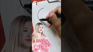 Drawing Rose From Blackpink  Gacha Life shortspaperdiypaperdolls [upl. by Rosita73]