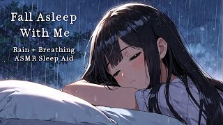 ASMR Girlfriend  Fall Asleep with me 1 HRRainSoft BreathingSleep Aid Comfort F4M F4A [upl. by Derreg105]