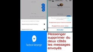 Nouveau 2019 Supprimer du deux côtés les messages envoyés sur Messenger [upl. by Asirak]