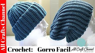 CROCHET Gorro facil rapido y Bonito [upl. by Dianthe429]