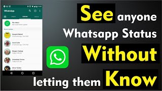 How to view whatsapp status without letting them know  See whatsapp status secretly [upl. by Peace]