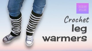 How to Crochet Striped Leg Warmers  Cozy amp Stylish  You Should Learn This [upl. by Akeinahs56]